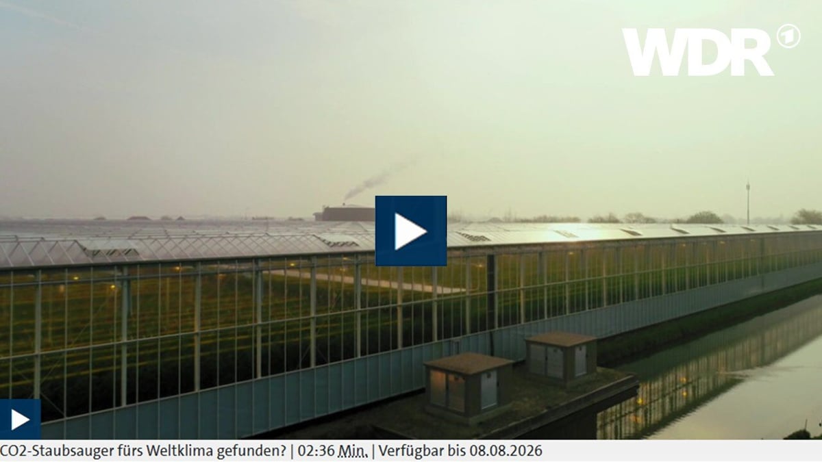 WDR Beitrag: Firma aus Münster will mit CO2-Staubsauger das Weltklima retten